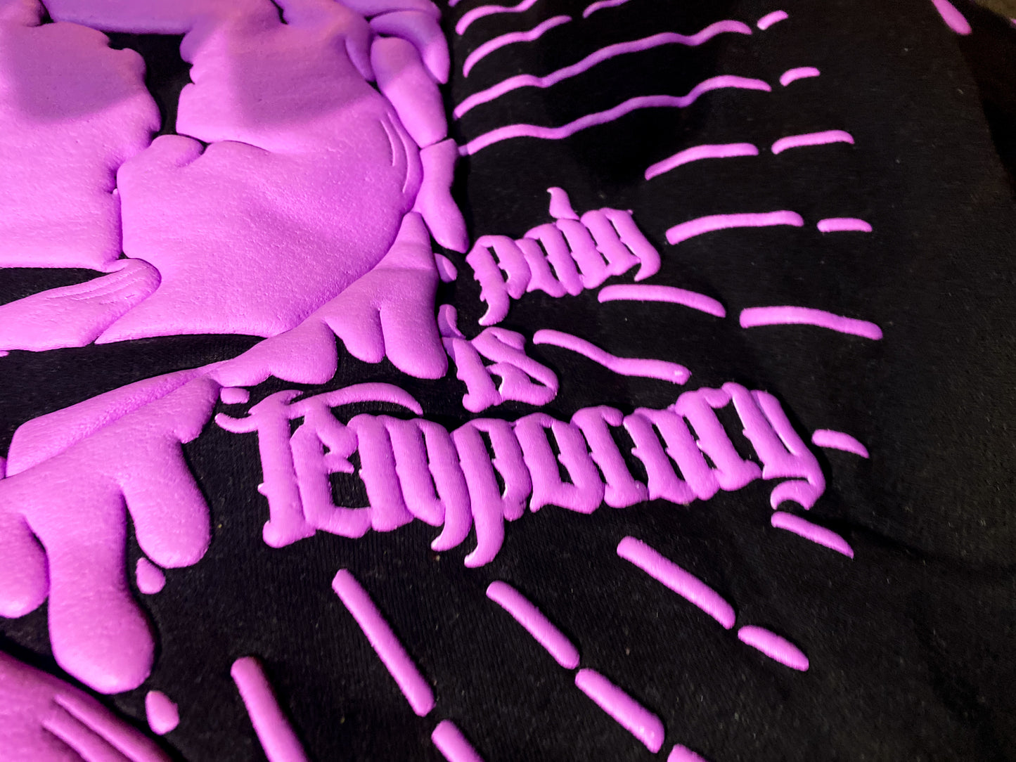 Broken Puff Print Zip-Up Hoodie - Limited Stock